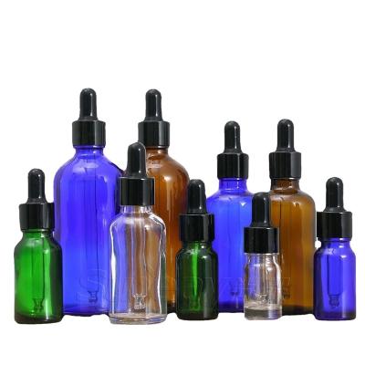 China Factory Price 30ml Empty Cosmetic Dropper Bottle Amber Brown Glass Cosmetic Essential Oil Pipette Wholesale Logo High Grade Round for sale