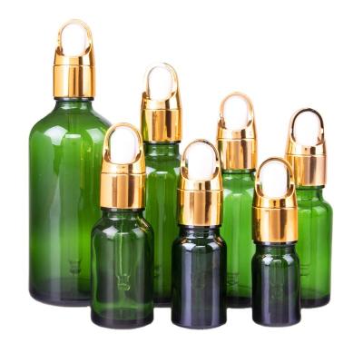 China Hot cosmetic shot the thick bottom glass type dropper glass dropper bottle push bottle for sale