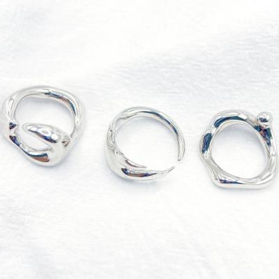 China Fashionable Mirror Polished Jewelry Design Fancy Couples Ring Set For Women for sale