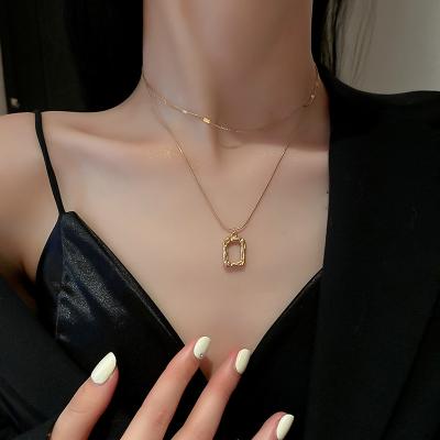 China New Fashion Personality Environmental Friendly Korean Simple Gold Plated Necklace Sets Pendant Necklace New Designs for sale