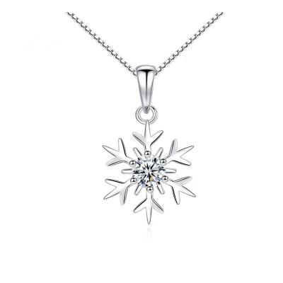 China 18k Magnet Environmental Friendly Fashionable Snowflake Necklace Chains Pendant Necklace Jewelry For Women for sale