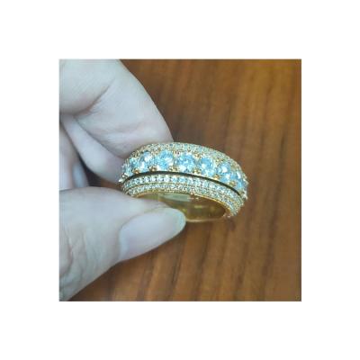 China CLASSIC Zircon Wedding Gold Plated Jewelry Diamond Engagement Special Geometry Cubic Zirconia Rings for sale