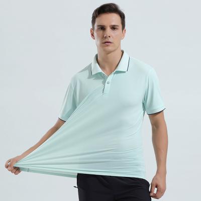 China In-Stock Items Men's Golf Polo Shirts Breathable Polo Shirt Light Green Instant Sale Comfortable Quick Dry for sale