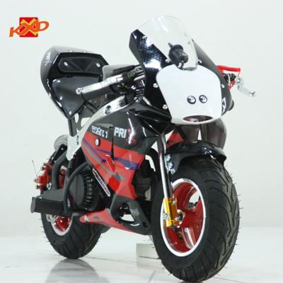 China Mini Sport GP Pocket Bike 49CC 2 Stroke Pull Start Kids Racing Small Dirt Bike Mini Gas Motorbike For Kids Kid Cheap Bike KXD008A for sale