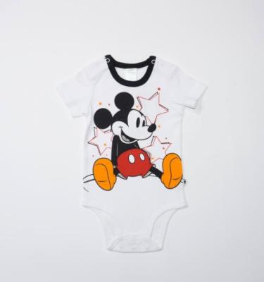 China Disney Lovely Baby Cotton Infants Clothing Cartoon Soft Summer Snap Short Sleeve Romper Button Up Legless Rompers for sale