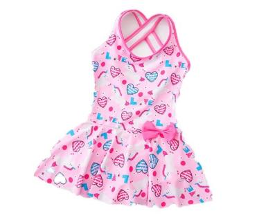 China Young Girls Unicorn Printed Princess Swimsuit Breathable Backless Beachwear for sale