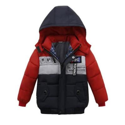 China Boys Winter Anti-Shrink Outside Wearing Warm Zipper Kids Down Coat Little Boys Detachable Hooded Gear for sale