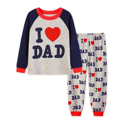 China QUICK DRY children's pajamas like dad/mom two pieces of cotton than 3-8 years old spring/autumn/winter for sale