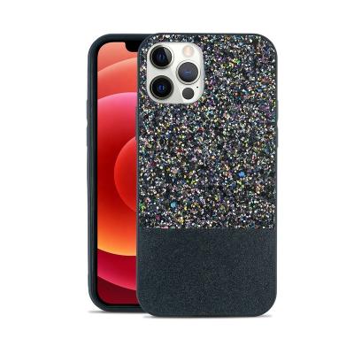 China iPhone 13 Pro Max Sparkle Sparkle Leather Shockproof Diamond Style Mobile Phone Case Crystal Smartphone Bling Cover For for sale