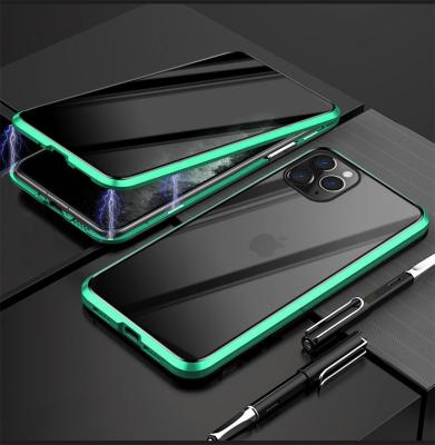 China Shockproof Anti Peep Double-Sided Glass Suitable iPhone 13 Pro Max Mobile Phone Case Magnetic Absorption Magneto Falling King for sale