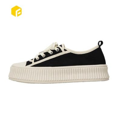 China Wholesale-wide width women's fashion trend style shoes unique canvas shoes cushioning thick women's walking shoes for women for sale