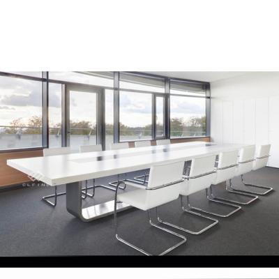 China 20 Person Renewable Meeting Room Conference Room Artificial Marble Stone Luxury Table for sale