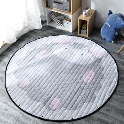 China Washable Cartoon Print Baby Rug Around Baby Play Crawling Mat For Kids for sale