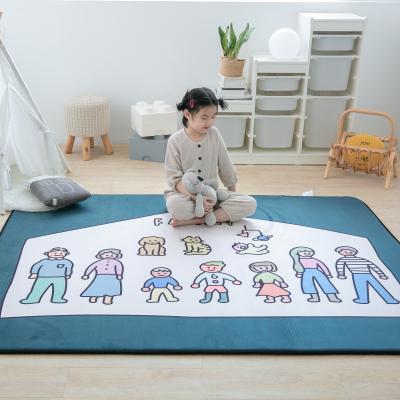 China Family Pattern Washable Kids Play Mats for sale