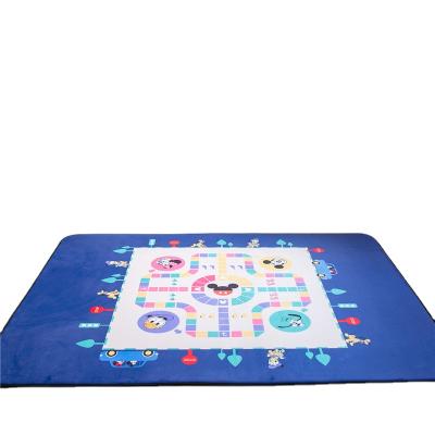 China EC Toddler Round Eco-friendly Baby Friendly Kids Plush Fiber Polyester Play Mat Organic for sale