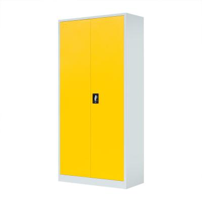 China Cheap Customized Double Door Modern Design Office Storage Steel Metal Closet Iron Files Cabinet for sale