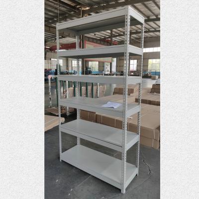 China FAS-060 Corrosion Protection Customized Boltless Iron Shelving Design 4 Layers Metal Storage Rack Shelves For Warehouse for sale