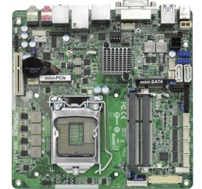 China ASRock Industrial Computer Motherboard Mini-ITX Socket IMB-183 LGA1150 Motherboard Desktop Size 17*17 for sale