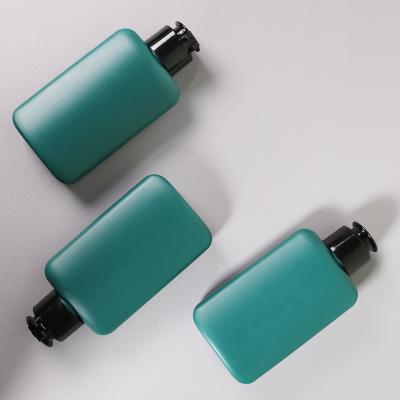 China Dark Blue 80ml HDPE Cosmetic Bottles Cosmetic Bottle Plastic Supplier Empty Small Square Bottle Set for sale