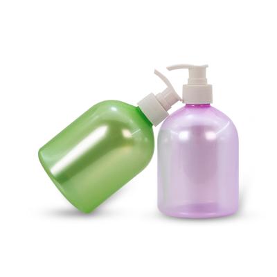 China Eco-friendly Hand Sanitizer Gel Shower Gel Shampoo Empty PET Bottle 500ml Clear Plastic Pump Bottle for sale