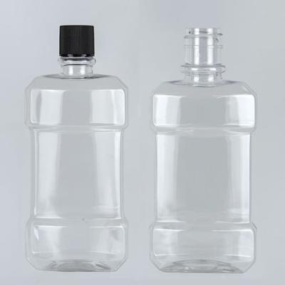 China Eco-friendly 300ml 500ml custom transparent plastic bottle for mouthwash packaging for sale