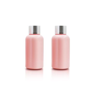 China Personal Care Netting HDPE Bottles 100ml Pink Bottles For Cosmetic Packaging for sale