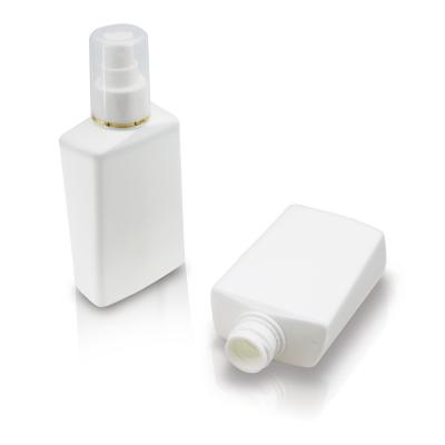 China Personal Care China Factory 120ml Square HDPE Bottle HDPE Plastic Flat Bottles With Screw Cap for sale