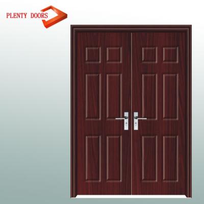 China Modern Luxury Double Teak Wooden Main Door Designs for sale