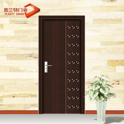 China Modern Bedroom Security Interior Door Black Wooden Interior Doors for sale