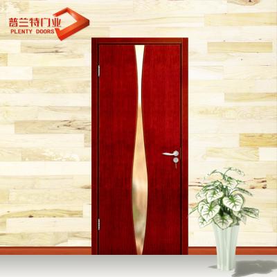 China Traditional Wooden Front Entrance Design Teak Wood Door Glass Design for sale