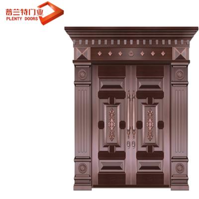 China Modern Luxury Double Arch Iron Door Top Wrought Head Design for sale