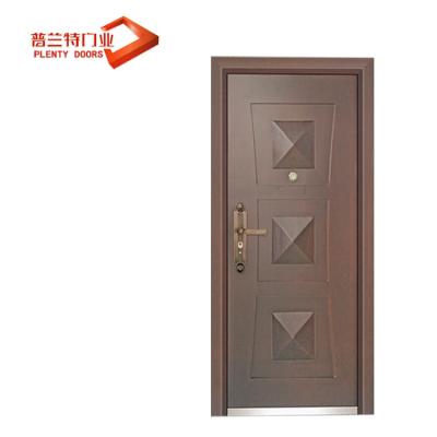 China Modern Structural Steel Wooden Glass Armored Door With CE for sale