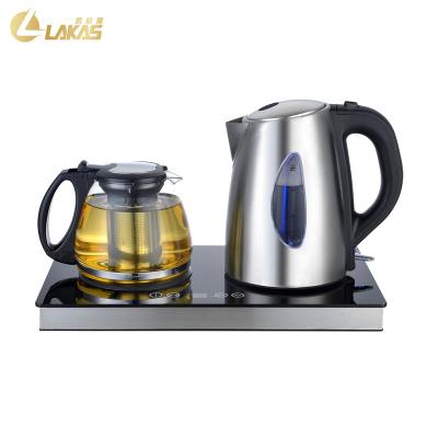 China Household Wholesale Price 1.8L+1L Capacity Glass Tea Maker Set Machine With Overheat Protection for sale