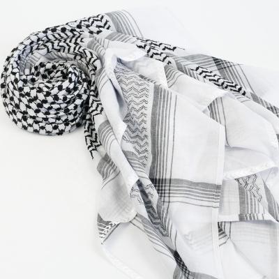 China Factory woven pattern square keffiyeh desert man polyester scarves yashmagh hijab shawl wrap men's scarf windproof muslim shemagh arabic for sale