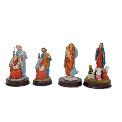 China Europe High Quality Religious Ceramic Holy Family With Baby Jesus For Christmas Decoration for sale