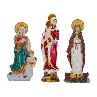 China From Europe Factory Directly Craft Souvenirs Figurine Resin Catholic Religious Baby Mary Statue for sale