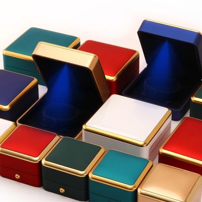 China Custom Plastic Jewelry Box With Led Lights , Octagonal Jewelry Packaging Box for sale