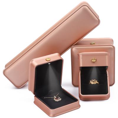 China Bracelet Ring Earrings LED Jewelry Box Sets Custom Jewelry Boxes With Logo Wholesale for sale