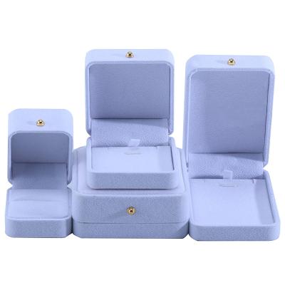 China Customized White Velvet Jewelry Packaging Box for Necklace Bracelet Stud Earrings Ring for sale