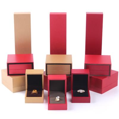 China Custom Logo Paper Jewelry Packaging Box for Bracelet Necklace Storage 5.5*4.5*3.5 for sale