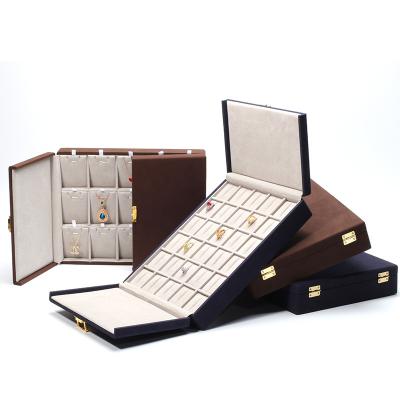 China Luxury Packaging Microfiber Jewelry Box for Rings Stud Earrings Bracelet and Necklace for sale