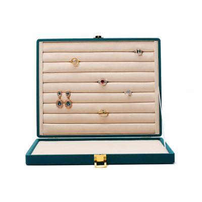 China Portable Jewelry Storage Box Customized Green Earrings Stud Earring Box for Travel for sale