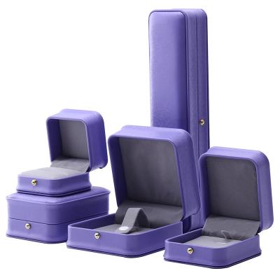 China Eye Catching Purple Soft Velvet Jewelry Storage Box Package for Ring Pendant for sale