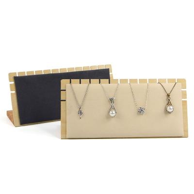 China Notched Edge Multipurpose Wooden Jewelry Display Rack Stand for Pendant Earrings for sale