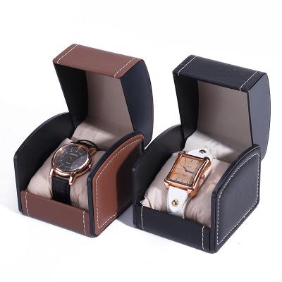 Chine Flip Open Deluxe Casque de montre en cuir fait à la main Trésor Emballage Couverture de montre à vendre