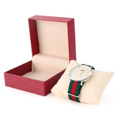 China Fine Pebble Grain Hard Paper Watch Packaging Box Compact Cardboard Storage Case for sale