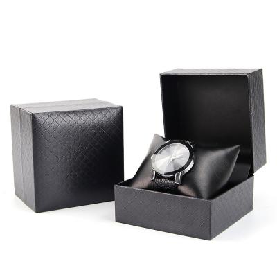 China Diamond Crosshatch Textured Hard Paper Watch Case Cardboard Luxury Box for sale