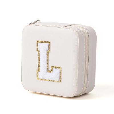 China Small Leather White Travel Organizer Case Jewelry Storage Box packaging for sale