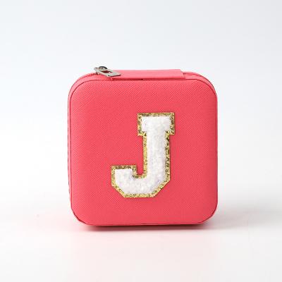China Luxury Jewellery Gift Storage Box Custom Portable Small Leather Rose Red Jewelry Organizer Travel Case for sale