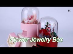custom size luxury round flower jewelry box packaging ring drawer box